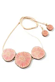 Wooden Fungi Swiss Necklace--POL-NBWOFUSW75