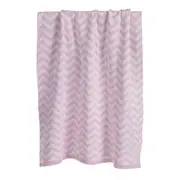 Playgro Home Cotton Soft Woven Fabric Baby/Kids Blanket Pink And White