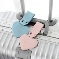 在飛比找蝦皮購物優惠-【客製化】【行李牌】心形行李牌 旅行箱掛牌 韓版 創意 飛機