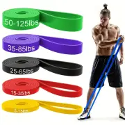 KALOAD 5pc Pull Up Resistance Bands 5-125lbs Assist Exercise Workout Band Set for Fitness Strength Weightlifting and Pow