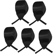 [COSMEVIVI] Restaurant Chef Hats Set 5pcs Cotton Chef Headbands Caps Kitchen Working Hat Black