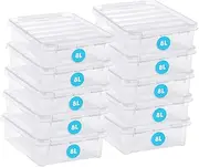 SmartStore - Classic 14 - Set of 10 Medium Storage Boxes - Transparent - 40 x 30 x 11 cm - 8l