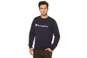 Champion Men's Script Crew Sweatshirt - Navy