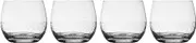 Scott Living Axis Double Old-Fashioned Whiskey Set of 4, 14-Ounce, Clear