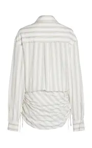 [Christopher Esber] Mar Stripe Side Ruche Cummerbund Shirt