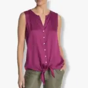 NWT Tommy Bahama Kamari Front-Tie Tank Top Blouse Sz L