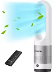 Bladeless Fan for Bedroom, 22" Tower Fan with Remote, 8 Speeds, 9 Hour Timer,...