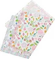 SEWOART 4sheets Floral Printed Fabric Bundle for Sewing Crafting and Quilting Material for Patchwork Scrapbooking and Home Crafts