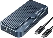 ACASIS 80Gbps M.2 NVMe SSD Enclosure, with Cooling Fan, Compatible with Thunderbolt5/USB4 V2.0, Back Compatible with Thunderbolt4/3/USB4 V1.0, USB3.2/3.1/3.0 (Dark Gray)