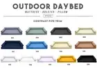 STYLE 6 Mattress Bolster Pillow for Daybed Porch Swing Contrast Trim COVERS ONLY