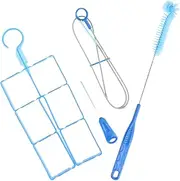 KICHOUSE Versatile Water Bladder Cleaning Kit 4pcs Set Collapsible Brush Wire Tube Cleaner and Portable Storage Bag for Sports
