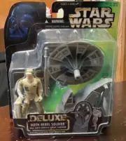 New 1996 Star Wars Deluxe Hoth Rebel Soldier with Laser Cannon