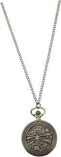 [WOFASHPURET] Vintage Pocket Watch Retro Clamshell Pendant Hollow Design Safe Glass Alloy Perfect Present
