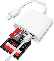 [Apple MFi Certified] SD Card Reader iPhone, Trail Game Viewer USB Camera SD Card Reader for iPhone/iPad, Camera Card Viewer Lightning SD/TF Card Camera Reader Adapter for iPhone 14/13/12/11/X/8