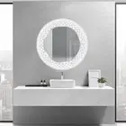 Liza 24" Round LED Lighted Mirror with Dimmer & Defogger
