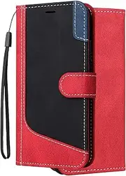 [Klapber] Case for Samsung Galaxy A23 4G Phone Case, Galaxy A23 4G Leather Wallet Case Flip Card Slot Holster, Kickstand TPU Soft Silicone Shell Cover for Samsung A23 4G, Red