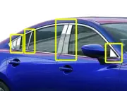 Stainless Steel Pillar Trim 12Pc For 2014-2022 Mazda 6 (for: Mazda)