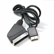 1Pcs 1.8 meters / 6ft RGB Scart Cable Fit for PS1/ PS2/ PS3