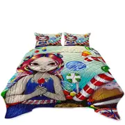 Kids Candy Loving Fairy with a Sweet Tooth Coverlet