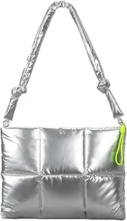 JQAliMOVV Puffy Laptop Sleeve 13 inch 14 inch 15 inch 16 inch, Quilted Puffer Laptop Case with Strap