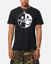 [FALL OUT BOY] Fall Out Boy Ying Yang T-shirt Black - Size L L Black