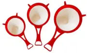 3Pcs Set Kitchen Food Strainer Durable Plastic Nylon Mesh Colander Strainer