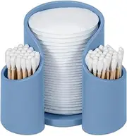 Qtips Holder Dispenser, Travel Pad Case, Desktop Cotton Swab Organizer, Portable Compact Tasteless Material Organizes Floss for Vanity, 4.33x3.54x2.76 Inches