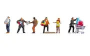 N15519 Noch OO/HO Gauge Panic Buyers at the Supermarket (6) Figure Set