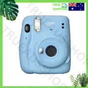 Instax Mini 11 Instant Camera Sky Blue 60mm Lens Selfie Mirror Auto Exposure