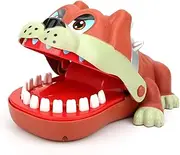 Funny Animal Biting Finger Toy Teeth Dentist Game Electric Dog Bulldog Bite Hand Board Personality Cartoon Pattern Parent Child Interaction for Adults Kids Friends Family Home Trav