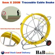9mm 200M Traceable Cable Rod Reel Rodder Snake Copper trace Wire Telstra NBN