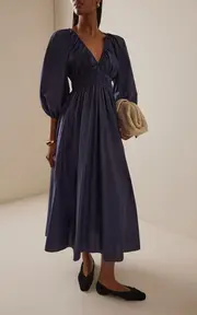 [Matteau] Shirred Cotton Maxi Dress