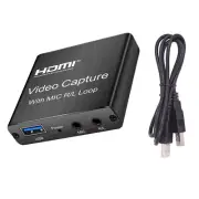 New HDMI Capture Card 4K Screen Record Game Streamer Device MIC R/L Loop