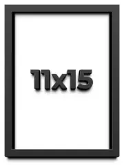 11x15 Shadow Box Frame Black | 2 Inches Deep Real Wood Contemporary Shadowbox Di