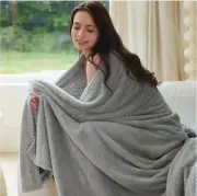 Super Soft Lightweight Fleece Warm Throw Blanket for Couch Sofa Cozy 50X60 Grey