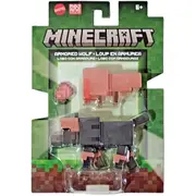 Minecraft Action Figure 8cm Armored Wolf with Armor & Armadillo Scute