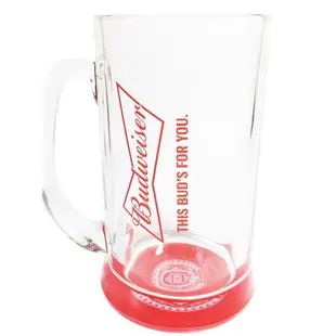 Budweiser百威原裝原廠啤酒杯扎啤杯大容量透明玻璃杯500ml