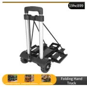 Heavy Duty Folding Foldable Hand Sack Truck Barrow Cart Wheel Trolley Black 35KG