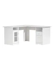 [Artiss] L-Shape Corner Computer Desk in White