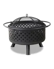 [Grillz] Portable 2-in-1 Fire Pit in Black