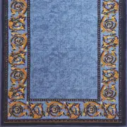 Ideal DIY 67 x 180cm Gold Leaf Blue Loop Pile Carpet Runner