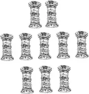 [Beatifufu] Retro Alloy Headwear Set 10pcs Fashion Dreadlocks Rings Hair Cuff Simple Diy Jewelry Accessory
