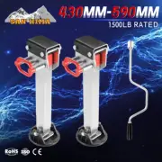 SAN HIMA 1500LBS Caravan Drop Down Corner Legs Stabilizer Steel 430MM-590MM 2PC