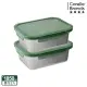【CorelleBrands 康寧餐具】可微波316不鏽鋼長方形保鮮盒大容量2入組(B08)