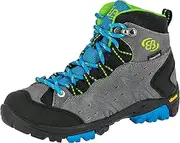 [Brütting] Unisex Kids' Mount Bona High Rise Hiking Boots, Grey (Grau/Blue/Lemon Grau/Blue/Lemon)