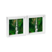 Nicola Spring 10" x 10" White 3D Box Photo Frames - 8" x 8" Mount - Pack of 2