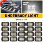 Pure White LED Rock Lights 20Pods Underglow Underbody Under Car Truck Glow Light