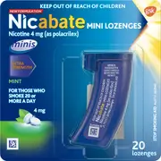 Nicabate Minis Extra Strength 4mg Lozenges Mint 20 pack