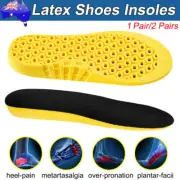 Latex Orthotic Insoles Arch Support Plantar Fasciitis Feet Flat Foot Inserts Pad