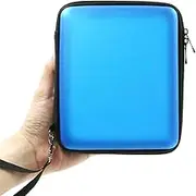 ADVcer 2DS Case, EVA Waterproof Hard Shield Protective Carrying Case with Hand Wrist Strap and Double Zipper for Nintendo 2DS (Blue)
